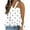 White, variant on DailyTrove Women's Sunflower Print Halter Tank - Sleeveless Casual Top, Vibrant for Outdoor & Daily