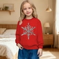 thumbnail image 2 of IWRICH Snowflake Sweatshirt for Girl Christmas Snowflake Graphic Long Sleeve Shirts Winter Xmas Holiday Pullover Tops Red 120, 2 of 4