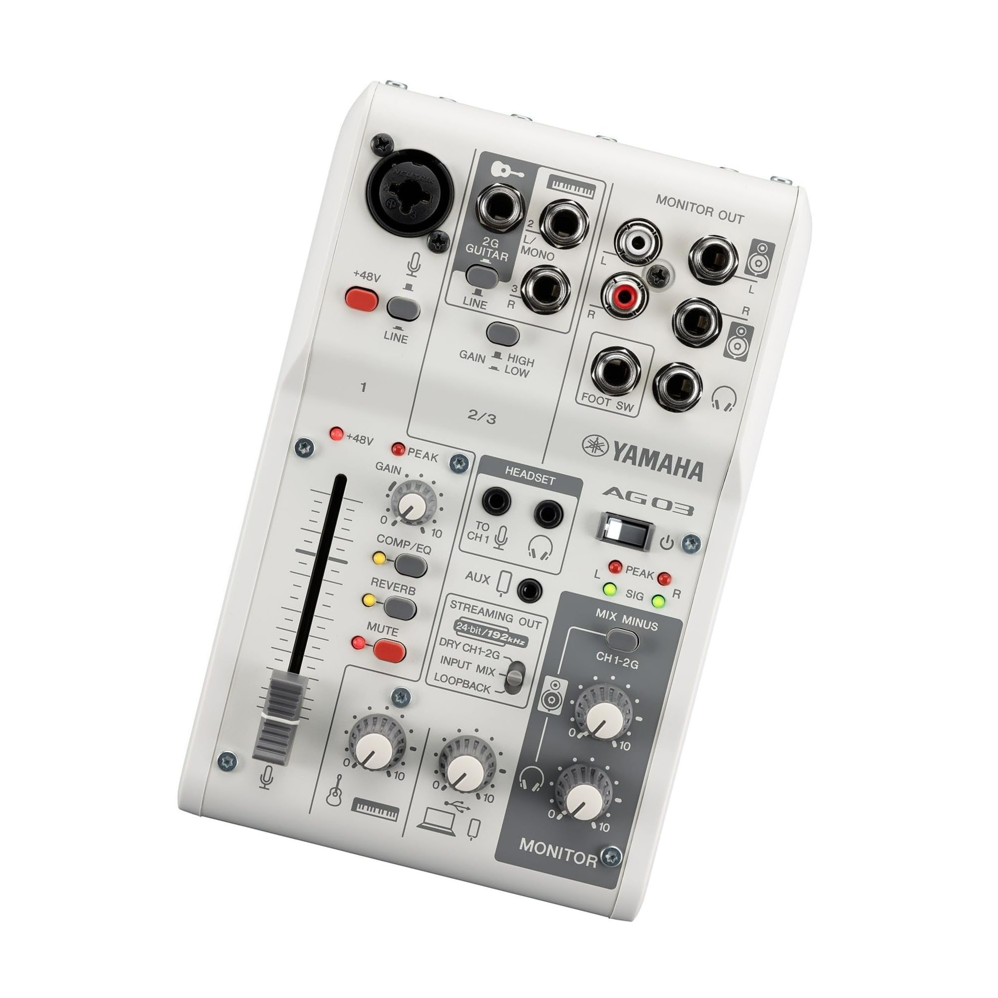Yamaha AG03MK2 3-Channel Live Streaming Loopback Audio USB Mixer
