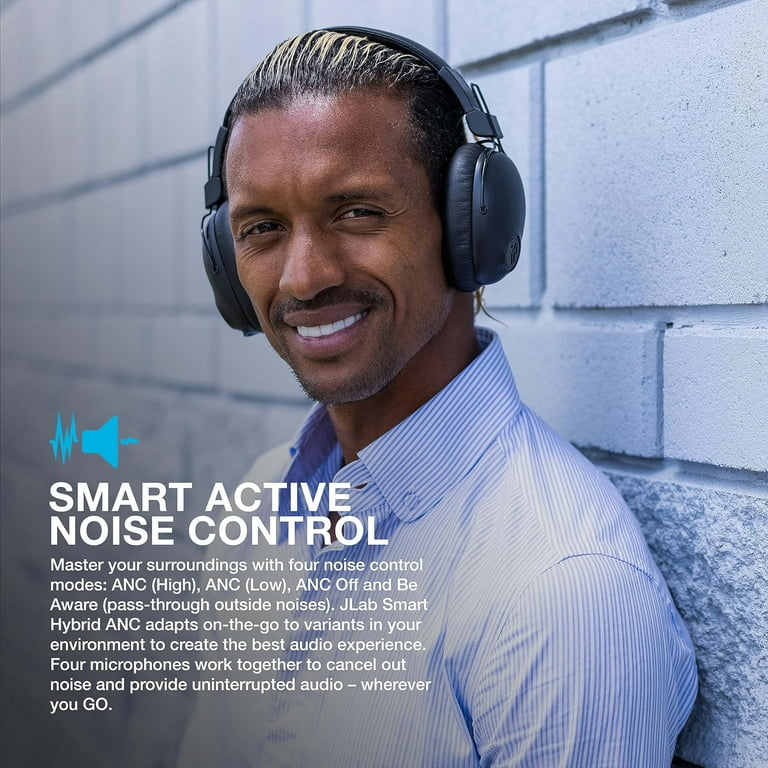JLab Studio Pro ANC Over Ear Wireless Headphones Bluetooth Cloud Foam Cushions Black Walmart