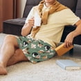 thumbnail image 2 of Daiia Animal Heads Mens Woven Stretch Pajama Short,Short Pajama Pants-Large, 2 of 7