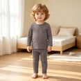 thumbnail image 6 of BOBOGOJP Kids Long Johns Thermal Underwear Set Toddler Winter Warm Jammies, 6 of 9
