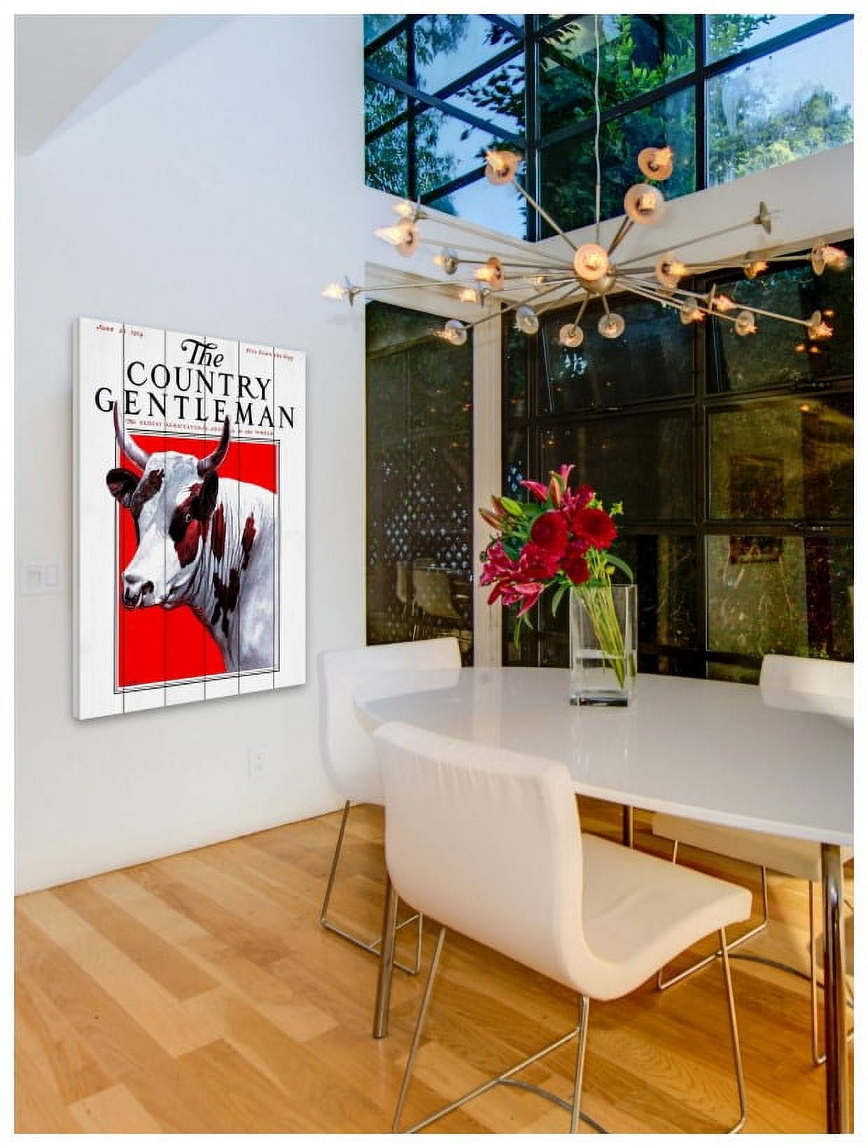 Marmont Hill "CG Bull" Painting Print on White Wood