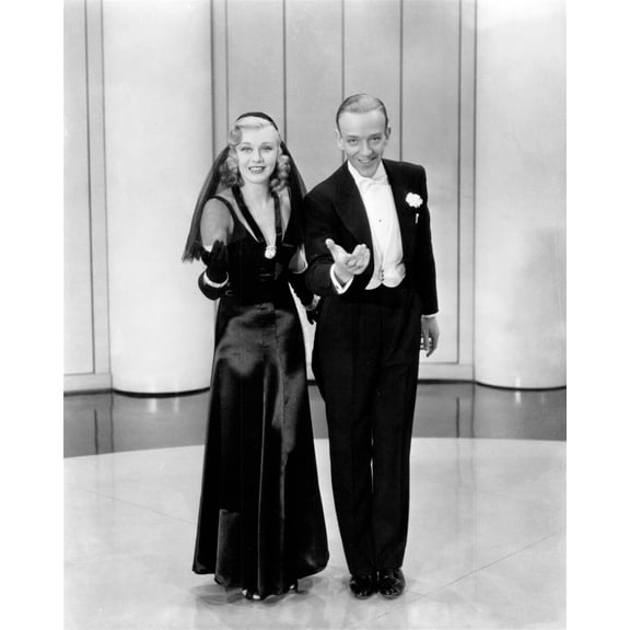 Shall We Dance 1937 Ginger Rogers and Fred Astaire full pose 8x10 inch photo