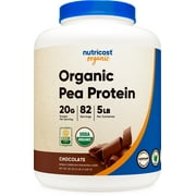 Nutricost Organic Pea Protein Powder Chocolate, 5 Pounds - Protein from Plants