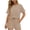 #01 Beige 【Mix & Match: Essential Colors in Stock】, variant on Women's Elastic Waist Pants & Blouse Set, Trousers Bottoms, Casual Daily Lounge Wear, Stretchy Comfy Soft, Work Office Business Casual, Summer Essentials | HAODEJW,Beige L