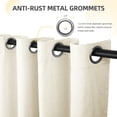 thumbnail image 6 of Full Blackout Curtains for Bedroom & Living Room, Grommet Drapes, Thermal Insulated Textured Blackout Curtains 2 Panels Set, W50" x L96", Cream, 6 of 7