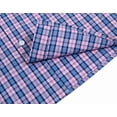 thumbnail image 5 of Bienzoe Boy's Cotton Plaid Roll Up Button Down Shirts Rose/Marine 7/8, 5 of 9