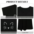 thumbnail image 5 of Loritta Nightgowns for Women Sleepwear Short Sleeve Sleepshirt Casual MooMoo Nightdress S-2XL, 5 of 5