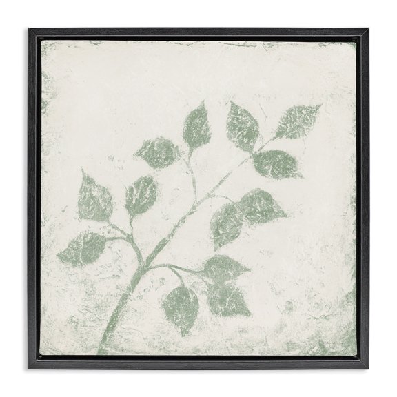Stupell Industries Bohemian November Leaves Tree Branches Black Floating Frame Canvas Art, 18 x 18, by Michael Marcon