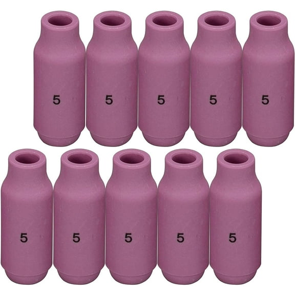 RIVERWELD 10N49#5 5/16" Orifice TIG Alumina Nozzles Ceramic Cup Fit DB PTA SR WP 17 18 26 TIG Welding Torch 10pk