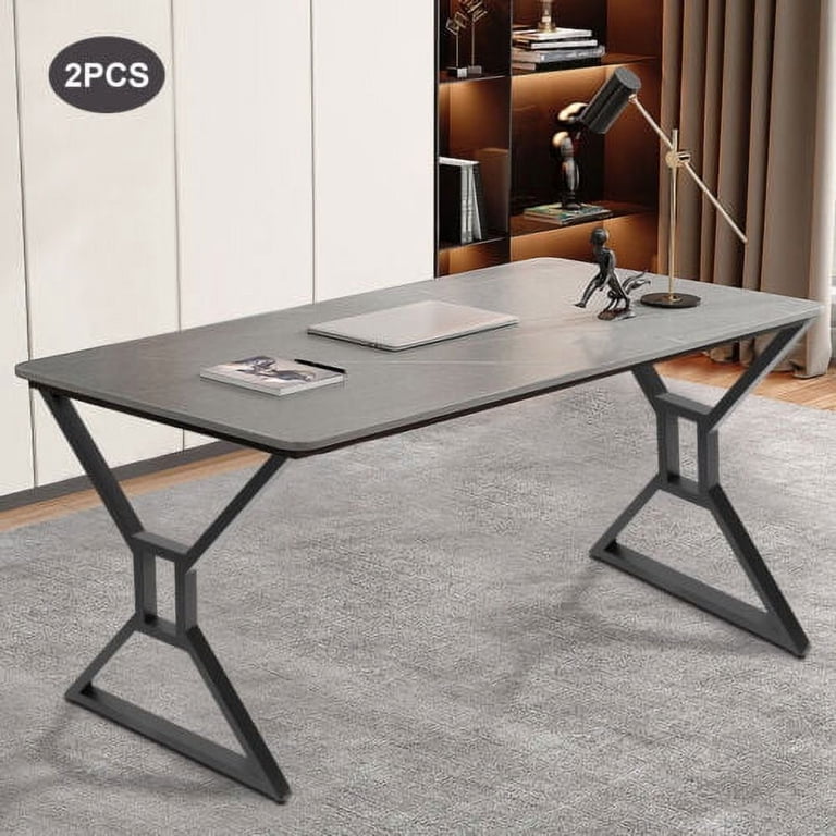 VEVOR A-Shaped Metal Table Legs – 28" X 17.7" Heavy-Duty Steel, Set Of 2, 1200 Lbs Capacity, Adjustable Floor Protectors (Black)