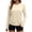 Beige, variant on Women's Sun Shirts Summer 2026 Long Sleeve Thumb Hole Crewneck Tops Side Ruched Drawstring Soft Comfy Slim Sun Protection Shirt for Outdoor Hiking Light Blue XXL