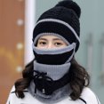thumbnail image 3 of Yigetop Beanie for Women Adult Windproof Hat Cycling Skiing Knit Hat Scarf Mask Sets Warm Knitted Cap Winter Hats for Women Black One Size, 3 of 4