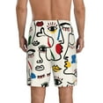 thumbnail image 2 of Yiaed Aabstract Eyes for Men's Soft Sleep Pajama Short Lounging Pajama Shorts-4X-Large, 2 of 8