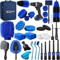 thumbnail image 1 of Kit de detallado automotriz Qydipclin de 34 piezas, set de cepillos azul, 1 of 9