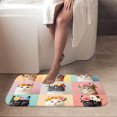 thumbnail image 4 of 1pc Cats with Flower Crowns Absorbent Non-Slip Bathroom Thickened Flannel Rug Decor,Soft,Quick Drying,Suitable For Indoor/outdoor Use,Bathrooms,Bedrooms,Kitchens,Terrace,Laundry Rooms,16"x24", 4 of 9