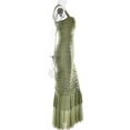 thumbnail image 4 of ALSLIAO Vestido largo elegante con corsé fruncido para mujer, sin mangas, espalda descubierta, con cremallera, para fiesta, verde, talla S, 4 of 8