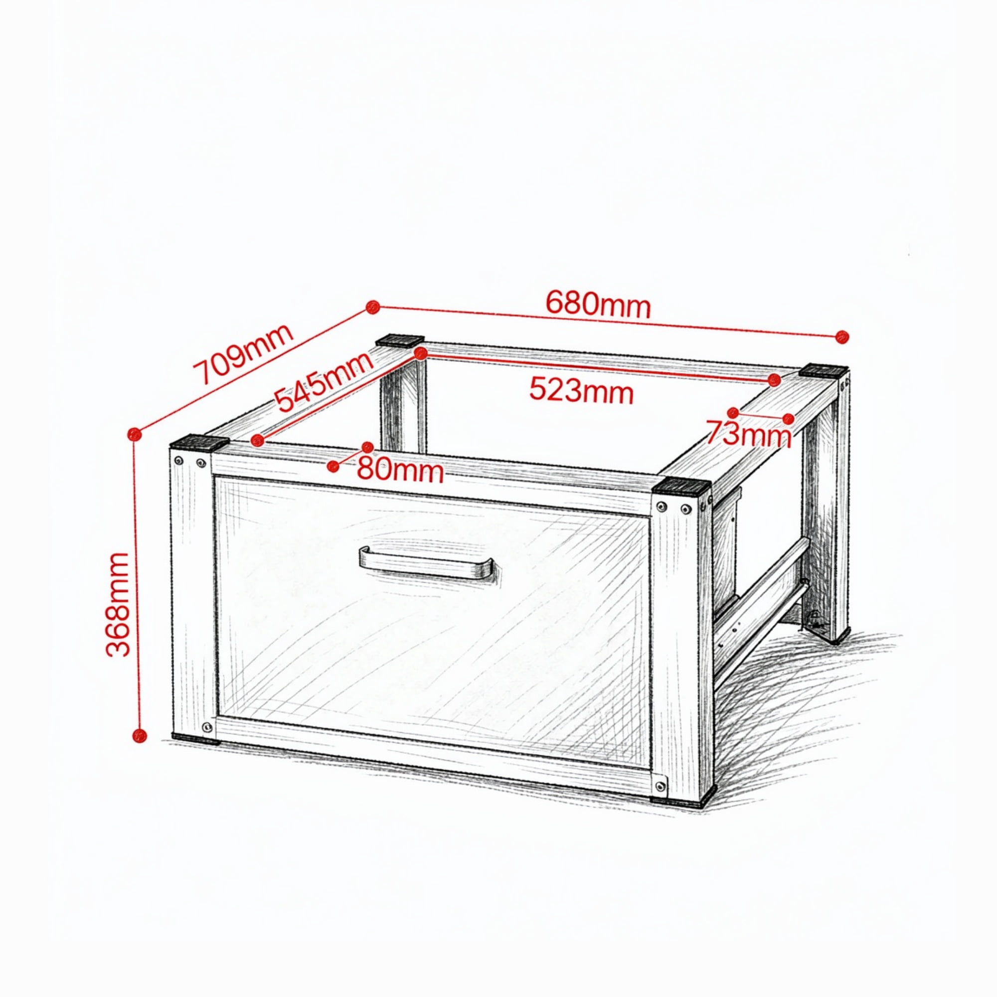 27" Wide Laundry Pedestal for Washer & Dryer, 14.4" Height 660 lbs Capacity Base Stand, Heavy Duty Universal Fit Platform with Drawer & Rich Accessories