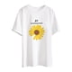 thumbnail image 4 of Camiseta de mujer Jumpingount estampado floral manga corta cuello redondo suelto blanco L, 4 of 7