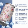 thumbnail image 2 of 12 Oz Coffee Travel Mug with Lid, Double Wall Vacuum Bright Floral Reusable Stainless Steel Water Bottle Leak Proof Insulated Hot Cold Coffee Cup Gift for Women(1pcs), 2 of 5
