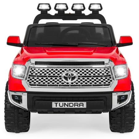Kia Truck Best Choice Products 12V Kids Battery Powered Remote Control Toyota Tundra Ride On Truck w/ LED Lights, Music, Storage Compartment - Red ()