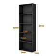 thumbnail image 3 of Librería Costway con 5 Repisas Armario moderno Multiuso Negro 59 x 24 x 170 cm, 3 of 10
