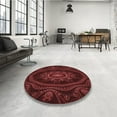 thumbnail image 3 of Ahgly Company Indoor Square Patterned FireBrick Red Area Rugs, 5' Square, 3 of 6