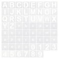 thumbnail image 1 of Unique Bargains 2.5 Inch Letter Number Stencils 3' Width Reusable Alphabet Numbers Templates Set with Ring, White 62 Pack, 1 of 6