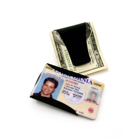 Storus Smart Money Clip Card Holder Metal Wallet Slim Minimalist Front Pocket Wallet for Men, Groomsmen, Students, Gift - Brushed Matte Black Finish