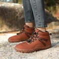 thumbnail image 6 of Men's Ankle Boots Winter Ankle Boots Fashion Lined On Warm Comfortable Elastic Lace Up Design for Outdoor Walking Hiking Casual Daily Wear, 6 of 9