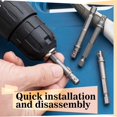 thumbnail image 3 of HUGFEGWE 6 Pack 1/4" Square Impact Adapter, Extension Impact Driver Bit Set, Socket Bit Adapter, 1/4" Hex Shank to Drive Adapter for Automotive DIY U2537-31625, 3 of 6