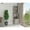 Light Gray, variant on Corner Bar Cabinet - White, 8 Bottles And 2 Shelves, Space Saving, Particle Board, 18.44" X 70.51", 84.55 Lb, For Home Use White Storage Cabinet, Bottle Efficient, 70.51" H W D, Accessory