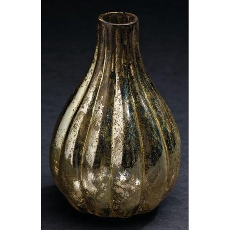 Frosted Glass Bud Vase - Gold Mercury Glass Bud Vase