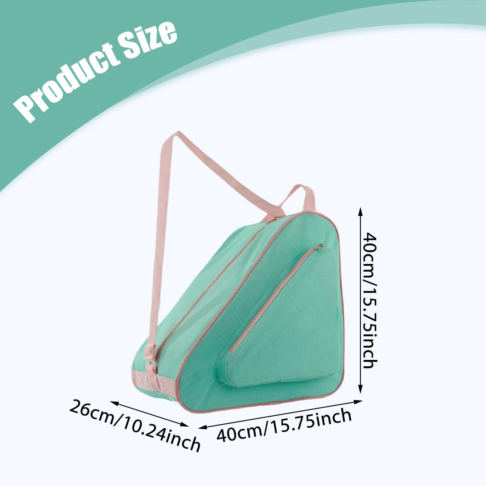 Skates Storage Bag Roller Skate Bag Ice Skating Shoes Carrier Large Capacity Polyester for Adults Kids