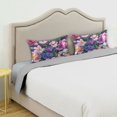 thumbnail image 3 of Yayeee Pillowcase Queen Size Set of 2 Satin Wrinkle Resistant Envelope Pillow Case, Soft Pinks Flowers, 3 of 8