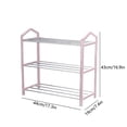 thumbnail image 3 of CXALSSY 3-Tier Plastic Shoe Rack - Pink, 16.53×7.48×16.92in, Small Shoe Rack Organizer for Entryway Closet and Front Door Entrance, 3 of 6