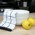 thumbnail image 4 of Arkwright Kitchen Towels (12 Pack), 15 x 25 in., 100% Cotton, Black & White Windowpane Pattern, 4 of 5