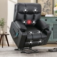 thumbnail image 4 of Bonzy Home Set of 2 Living Room Heated Massage Recliner Power Lift Chair Recliner for Elderly with Cup Holder and USB, Black, 4 of 9