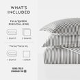 thumbnail image 3 of Duvet Cover Set - Ultra Soft & Breathable - Gray Stripe for Twin Size Bedding by Comfort Canopy, 3 of 15