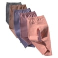 thumbnail image 3 of LYMAYTER Kids Girls Leggings Pants Baby Solid Color Stretch Trousers Toddler Elastic Waist Bottoms Pants for 6 Months-10 Years, 3 of 9