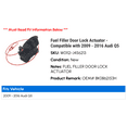 thumbnail image 2 of Fuel Filler Door Lock Actuator - Compatible with 2009 - 2016 Audi Q5 2010 2011 2012 2013 2014 2015, 2 of 3