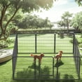 thumbnail image 3 of 6 8 12 16 Panels Heavy Duty Metal Playpen with door,31.7"H Dog Fence Pet Exercise Pen for Outdoor, 3 of 18