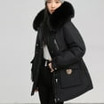 thumbnail image 5 of ZQUUVOU Women's Winter Puffer Jacket Warm Thicken Parka with Faux Fur Zipper Hood Fleece Lined Coat Full-Zip Coat Outerwear Black B, 5 of 6