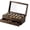 Wood grain color, variant on Watch Case with 12 Compartments and Drawer Elegant Watches Storage Organizer
