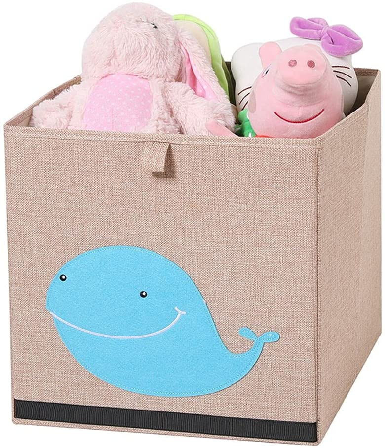 Animal Cube Storage Bins Foldable Storage Baskets Fabric Toy Box