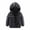 Black, variant on Rohuuque Children's Hooded Puffer Jacket Lightweight Waterproof Down Jacket Packable Zipper Long Sleeved Hooded Casual Jacket Black