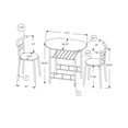 thumbnail image 3 of 3 - piece Dining Table Set, 32" L, Easy Assembly / Versatile in Small Spaces, 3 of 5