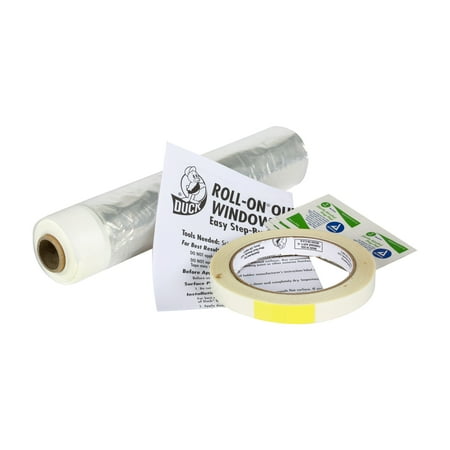 Duck Roll-On Plastic Window Insulation Film Kit, Indoor, 84 in. x 112 in.