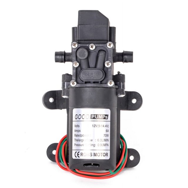 1Pcs Automatic Switch 6L/Min DC12V 70W 130PSI AUTO Diaphragm Water Pump Self Priming Pumps, Straight